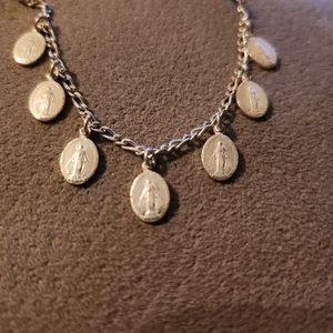 Sterling silver 925 bracelet religious charms